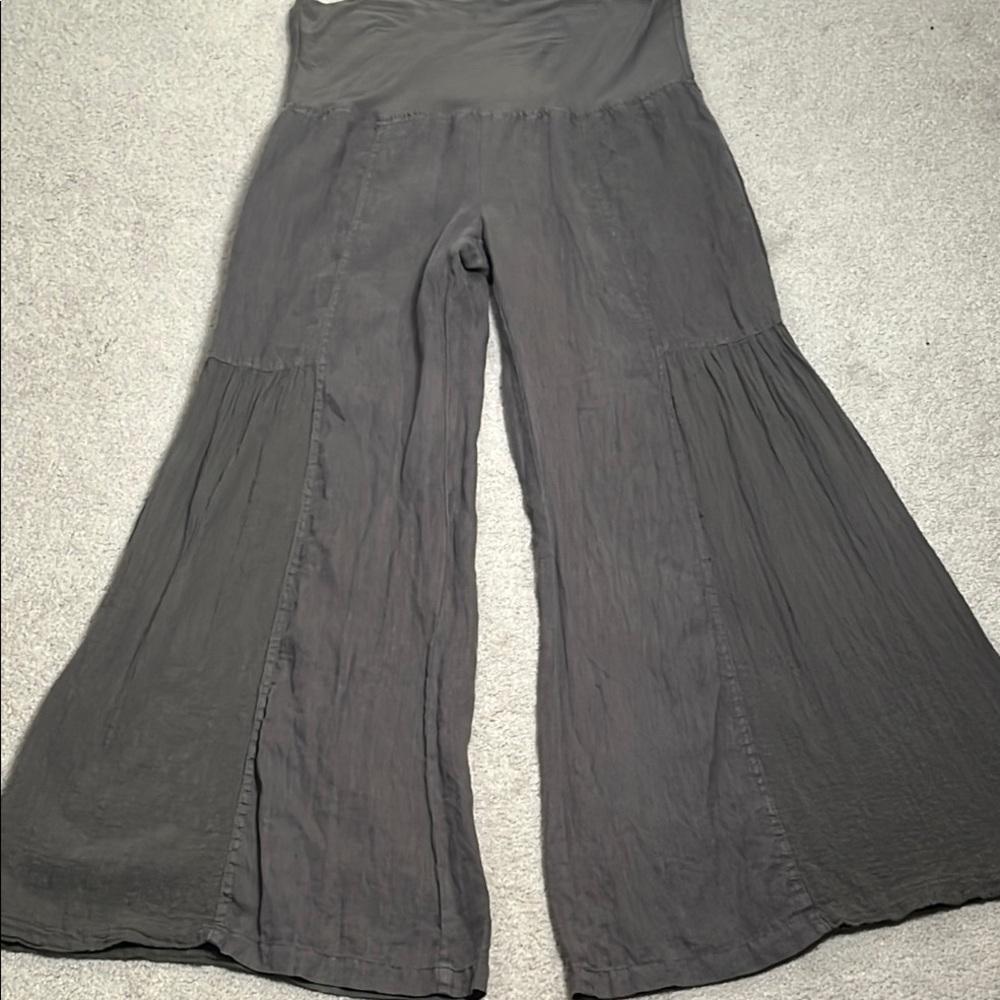 Wide-Leg Pants -Wearables  Gray/taupe Boho size M